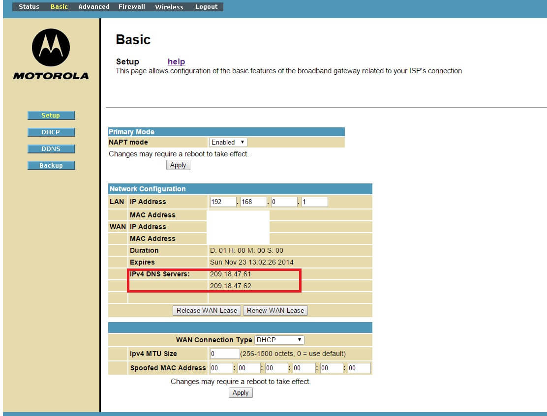 How do you set up a SBG6580 wireless modem?