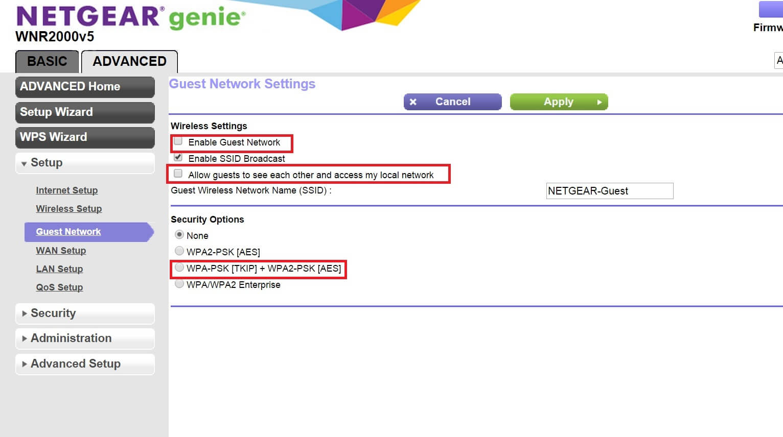 Netgear (N300) Guest Network Isolate - Router Guide
