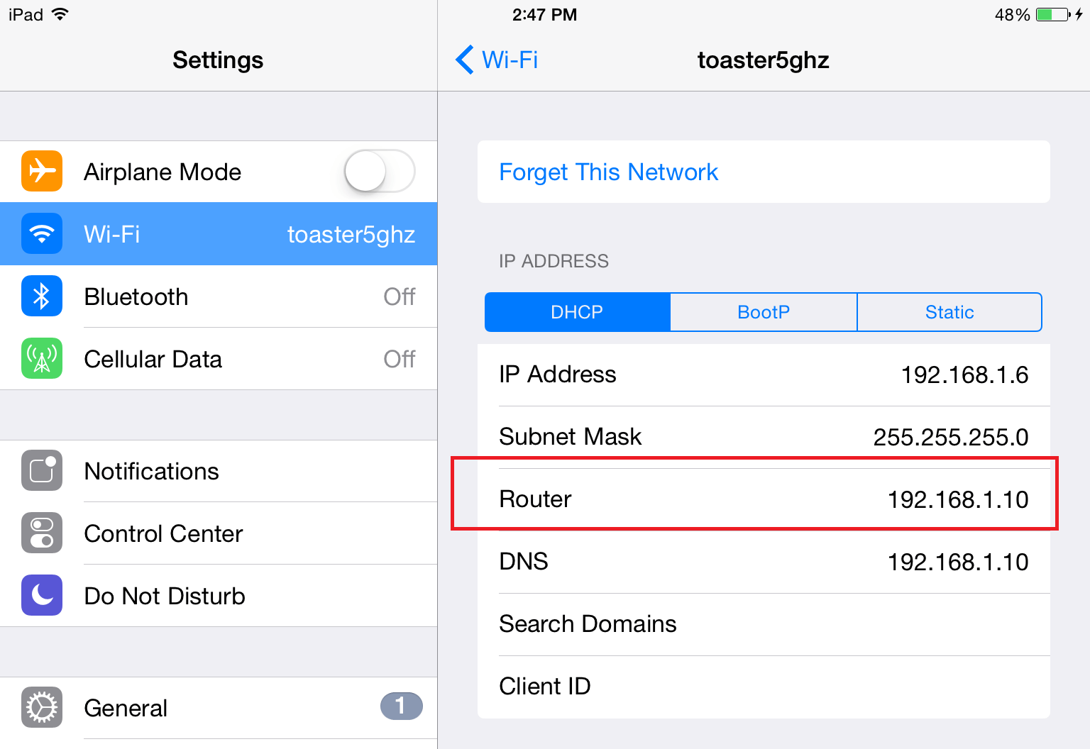 Какой ip прописать для wi fi