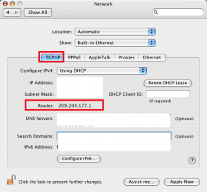 Router IP with MAC TCPIP